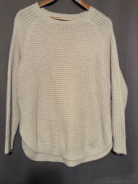 Light Beige Waffle Knit Women's Sweater